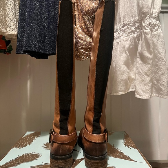 Vince Camuto Brown Leather Riding Boots - Picture 5 of 9